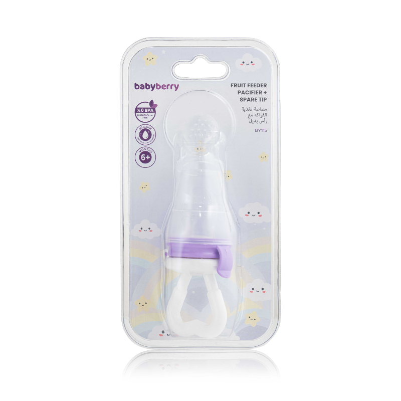 BABYBERRY FRUIT FEEDER&PACIFIER+SPARE TIP +6M