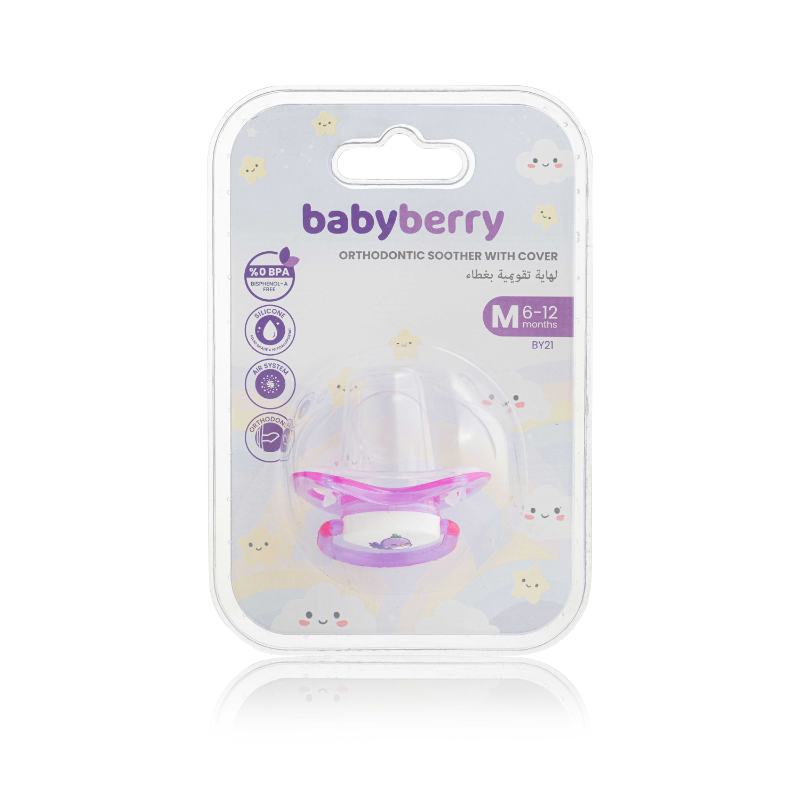 BABYBERRY ORTH SILCE SOOTHER +COVER M 6-12 BIRD