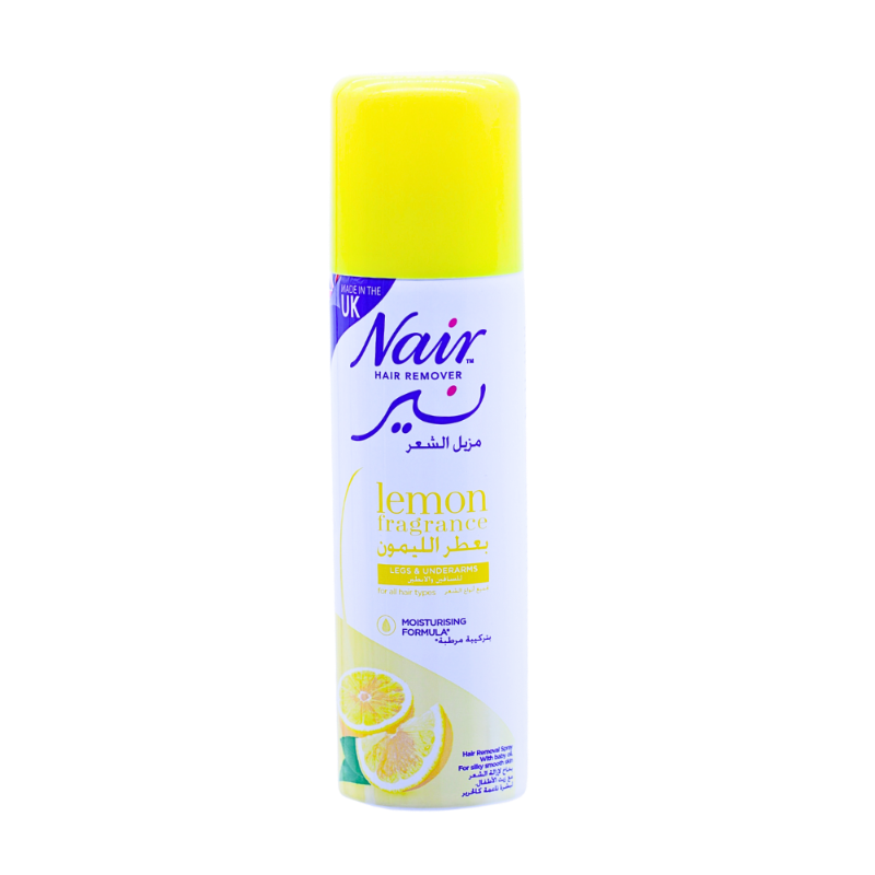 NAIR SPRAY H.REM LEGS&UNDERARM LEMON FRAGRANCE206G