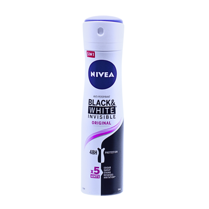 NIVEA ANTI-PER SPRAY BLACK&WHITE CLEAR 150ML null
