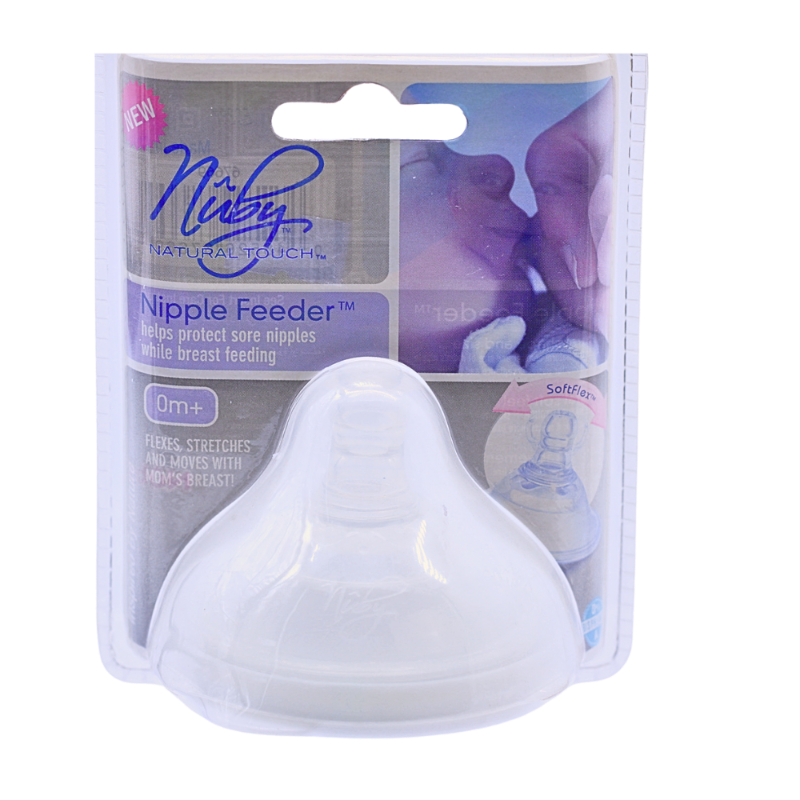 NUBY NATURAL TOUCH NIPPLE FEEDER SILICONE +0M