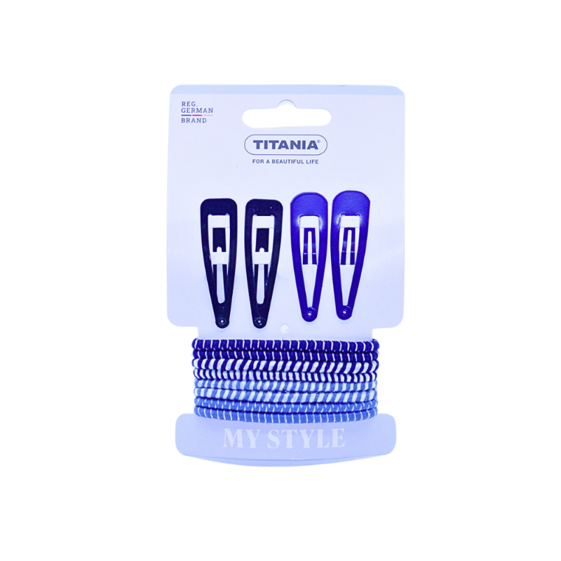 TITANIA HAIR ELASTICS & HAIR CLIPS MUL.COLOR #8002 null
