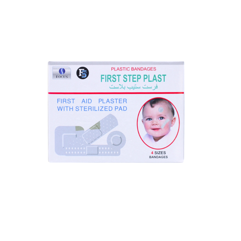 FIRST STEP PLAST BANDAGE PLASTIC 4SIZES 100PCS null