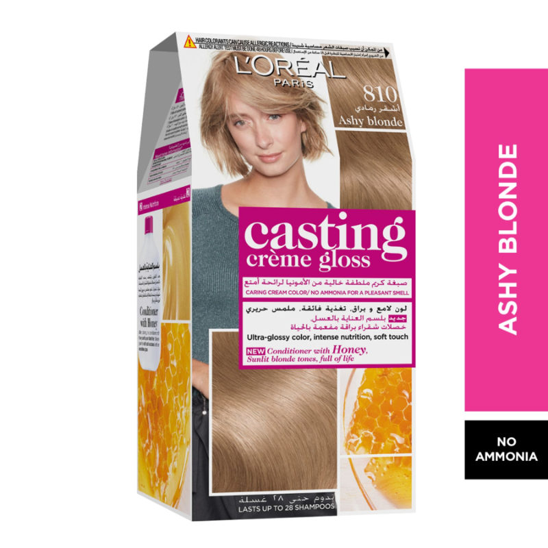 LOREAL CASTING CREME AMM.FREE COND ASHY BLONDE 810