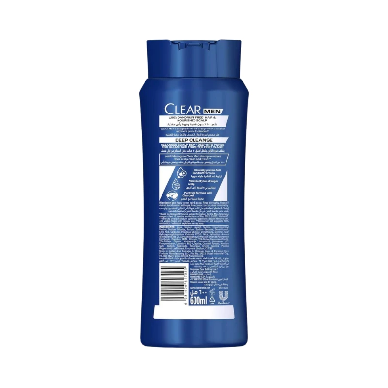 CLEAR MEN SHAMP ANTI-DAN DEEP CLEANSE 600ML null
