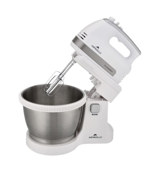 Armadillo Mixer - 500 Watt - 5 Speed - 3.5 Liter Bowl - White