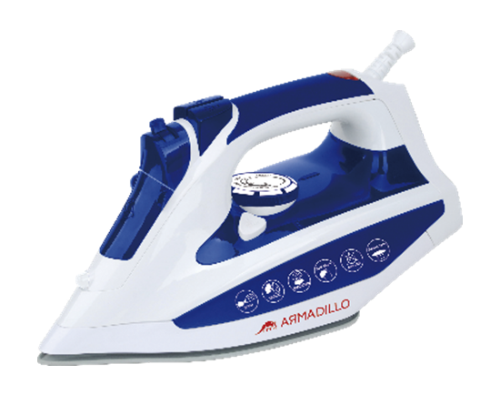 Armadillo Steam Iron 2200 Watt Ceramic Base - Blue