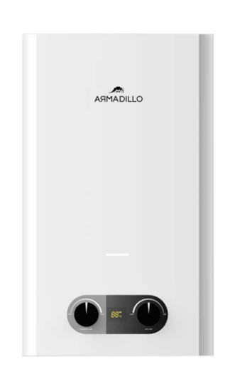Armadillo Gas Water Heater 10 Liter - White