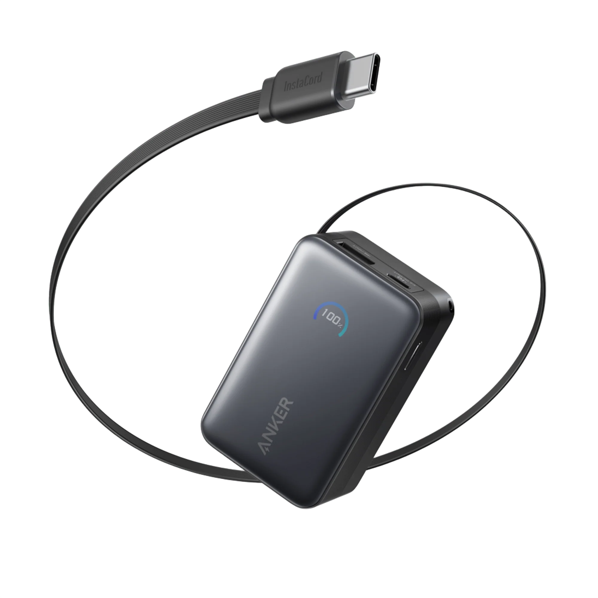 Anker Nano Power Bank 10,000mAH 45W, Built-In Retractable USB-C Cable - Black | A1638H11 Anker Nano Power Bank 10,000mAH 45W, Built-In Retractable USB-C Cable - Black | A1638H11
