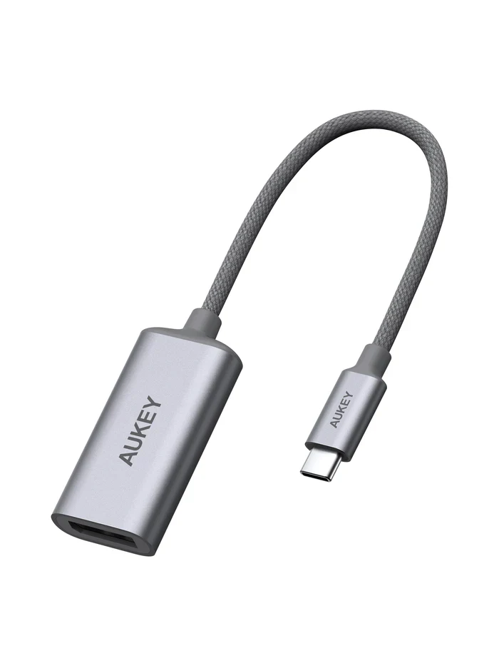 Aukey USB-C to Displayport Hub Adapter - Gray | UH-D01 Aukey USB-C to Displayport Hub Adapter - Gray | UH-D01