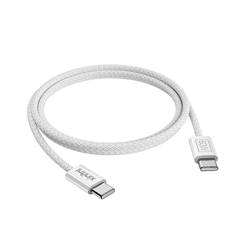 إنفينيكس كابل USB-C to USB-C بقدرة 60 واط، بطول 1 متر، مضفر متين - رمادي إنفينيكس كابل USB-C to USB-C بقدرة 60 واط، بطول 1 متر، مضفر متين - رمادي