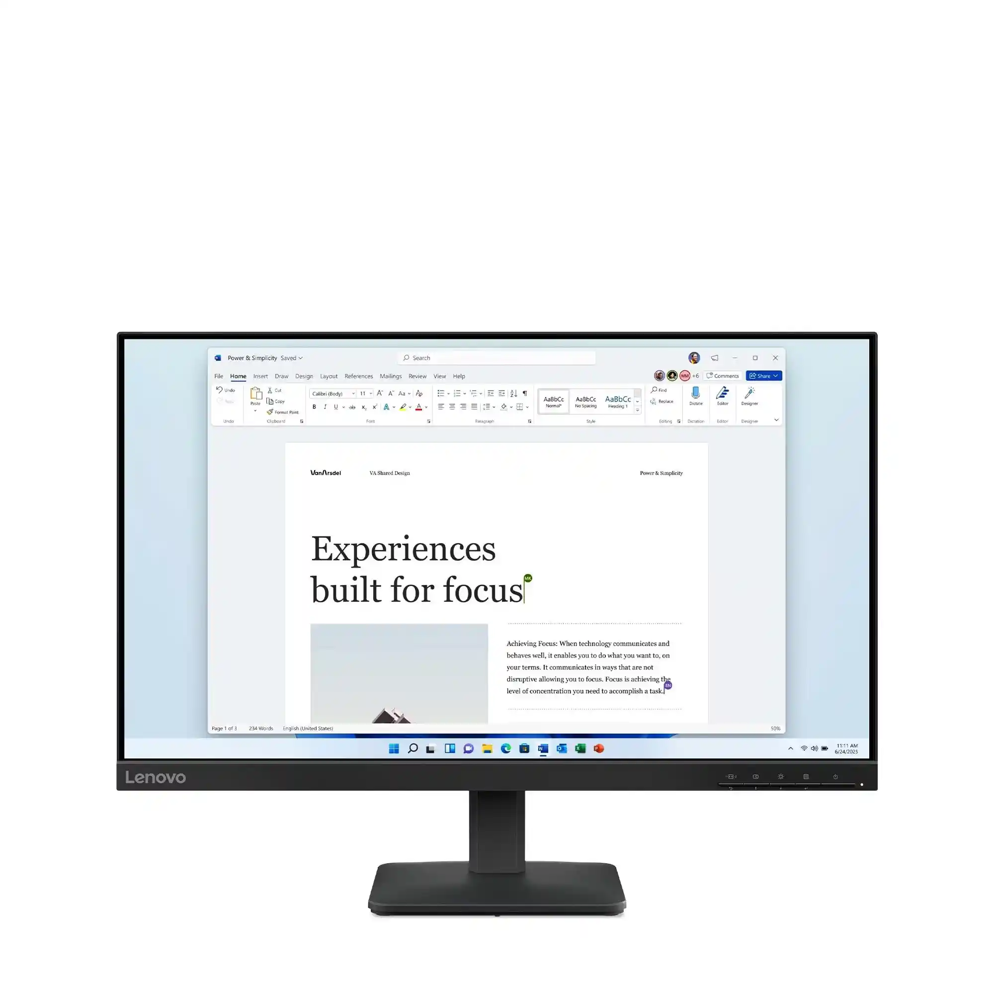 Lenovo Legion L24-4e 23.8 inch FHD Display Monitor - Balck