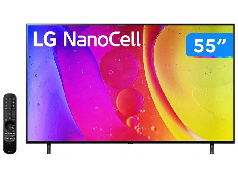 LG Smart TV 55 Inch 4K UHD Smart NanoCell LED TV with Built In Receiver - Black | 55NU85CB6LA