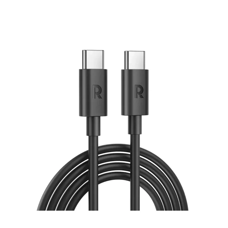 RavPower USB-C to USB-C Cable 100W - Black | RP-CB1047 راف باور كابل USB-C to USB-C بقدرة 100 واط - أسود | RP-CB1047