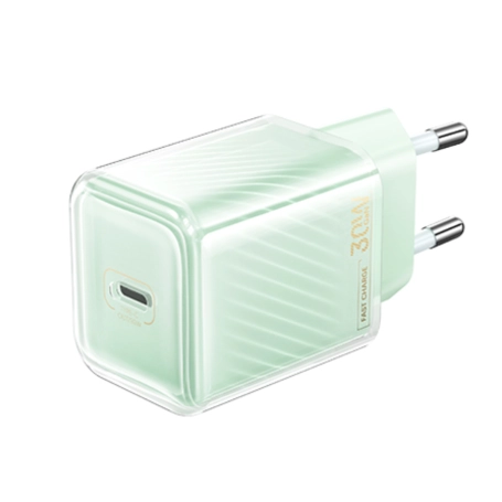 Remax Wall Charger 30W PD+QC GaN Multi-compatible Fast Charger - Green | RP-U91