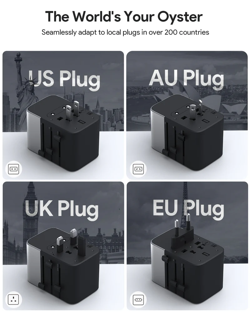 Aukey 65W GaN Universal Adapter - Black | PA-TA08A