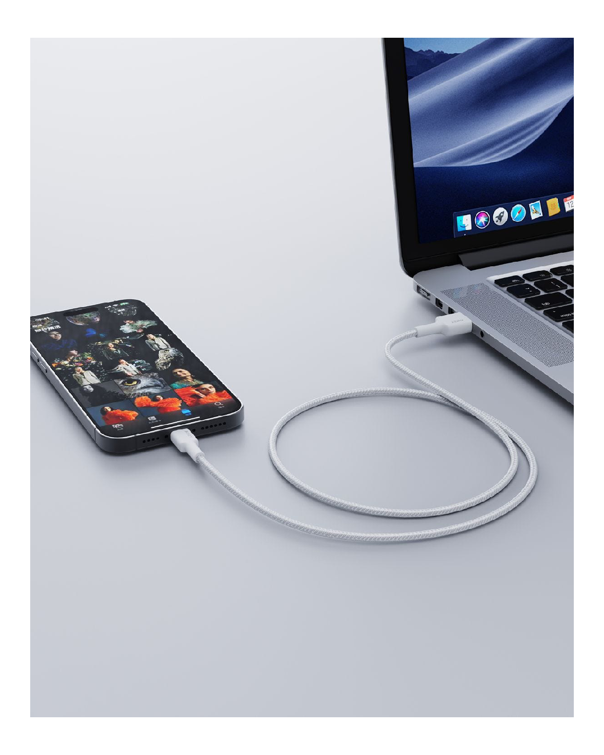 أوكي كابل USB-A إلى لايتنج بطول 0.9 متر - أبيض | CB-BAL7-WH