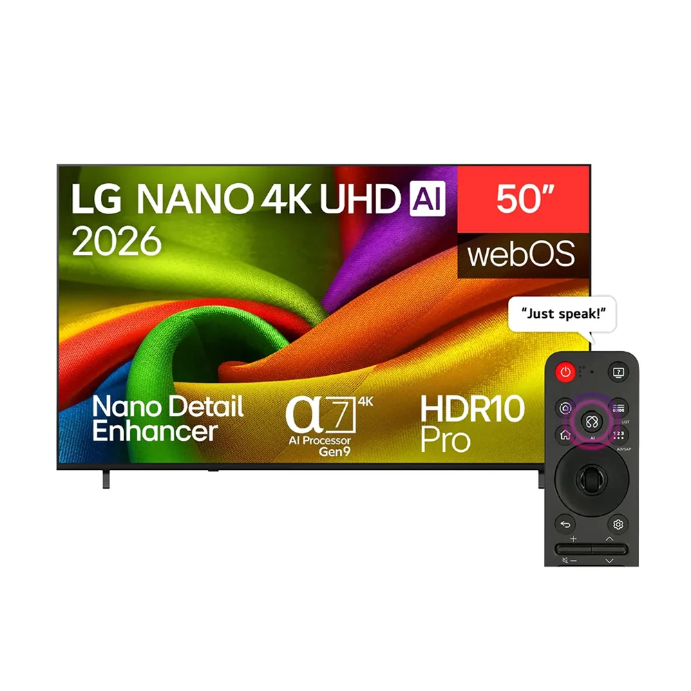 LG Smart TV 50 Inch 4K UHD Smart NanoCell LED Magicremote TV with Built In Receiver - Black | 50NU85CB6LA
