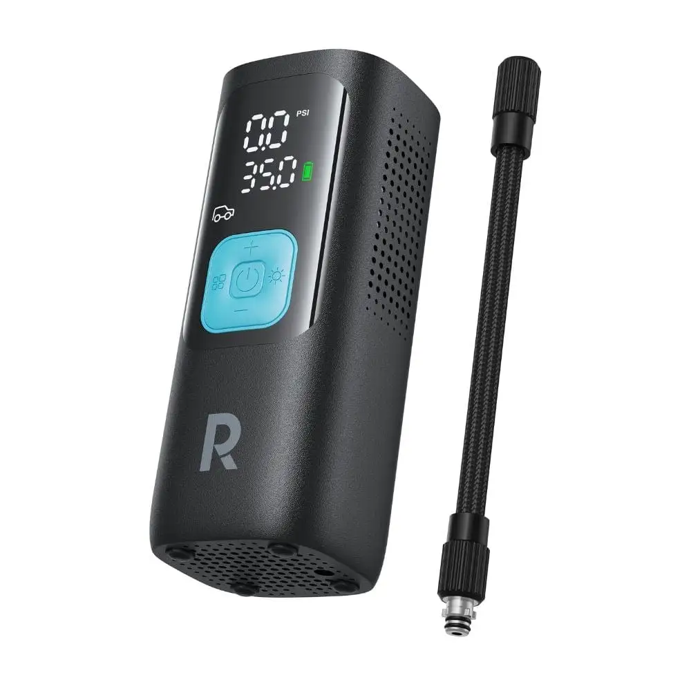 RavPower 3 in 1 Smart Air Compressor With Power Bank And Led Flashlight - Black | pb1233