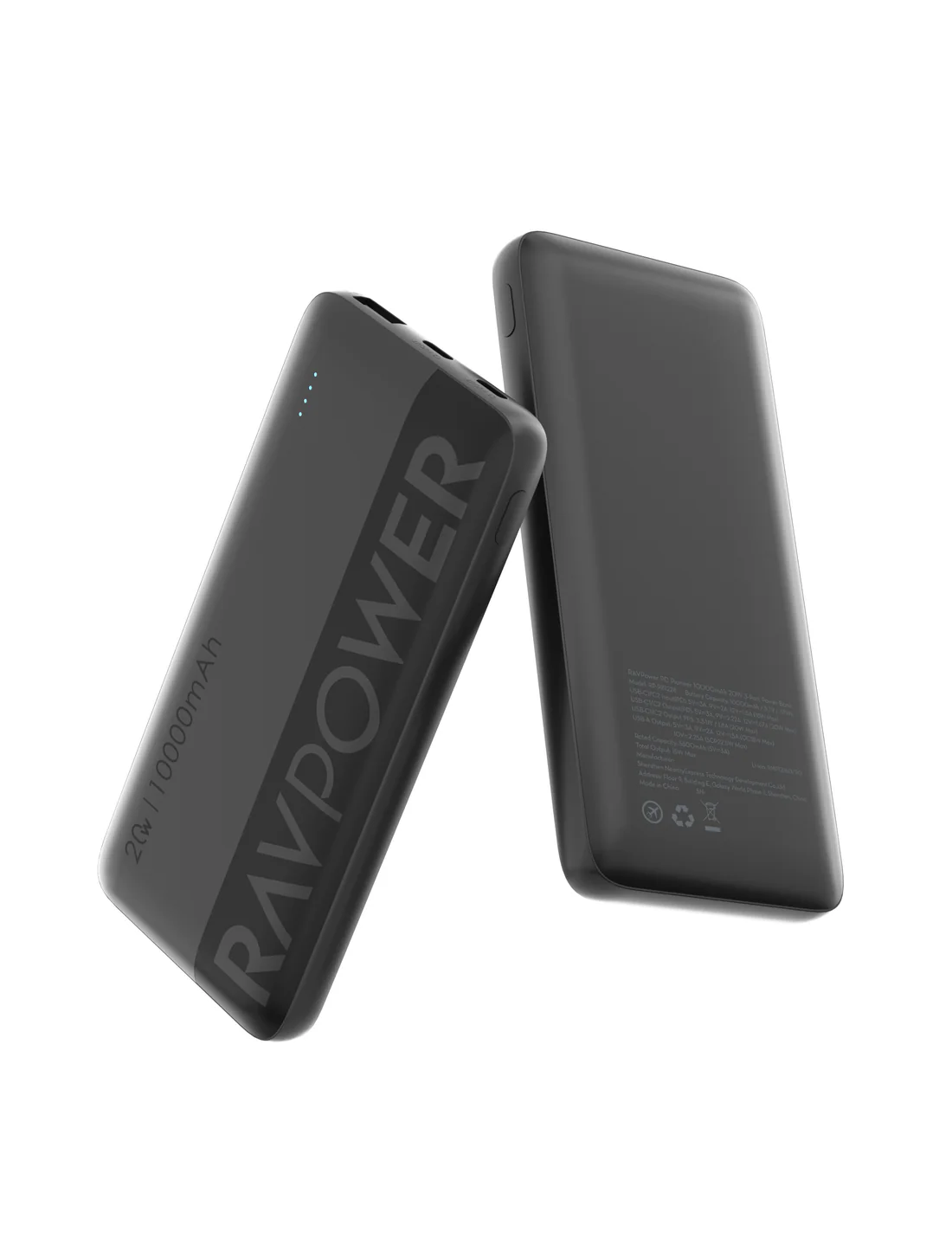 RavPower Power Bank 10,000mah 20W PD Pioneer - Black | PB1228