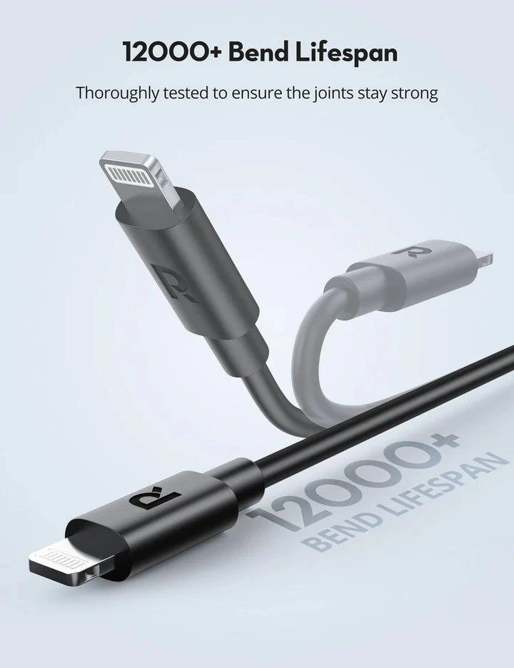 RavPower Type-C to Lightning Cable 3m TPE - Black | RP-CB1034