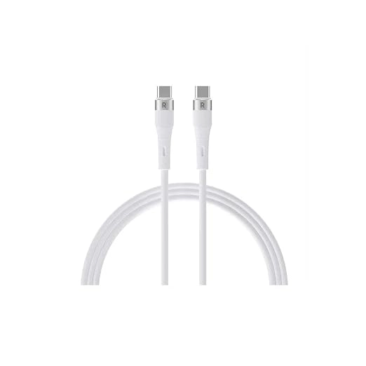 راف باور كابل USB-C to USB-C بقدرة 60 واط - أبيض | RP-CB1038 راف باور كابل USB-C to USB-C بقدرة 60 واط - أبيض | RP-CB1038