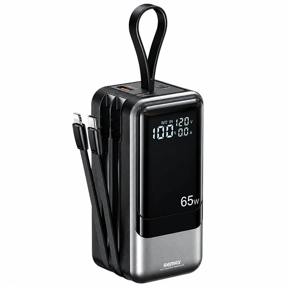 Remax Power Bank Dinba 20000mAh 65W And 60W with Fast Charging Cable - Balck | RPP-59