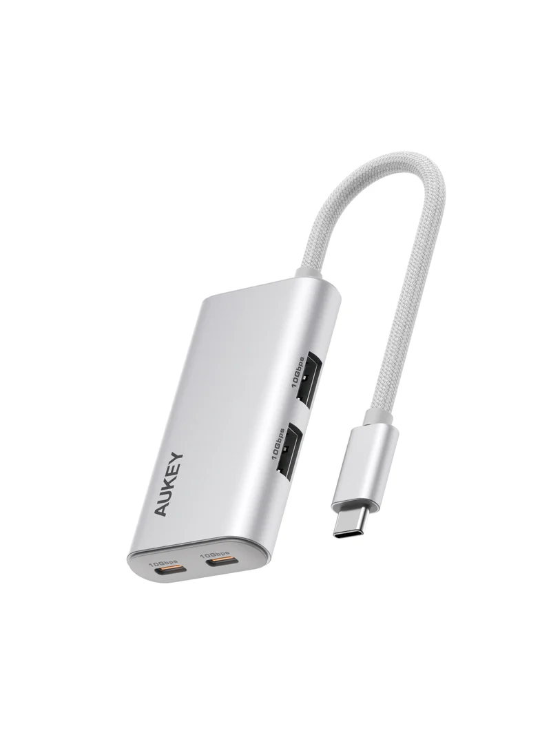 Aukey OfficeDok 4-in-1 | 10G USB-C Hub - Gray | UH-CA01 Aukey OfficeDok 4-in-1 | 10G USB-C Hub - Gray | UH-CA01
