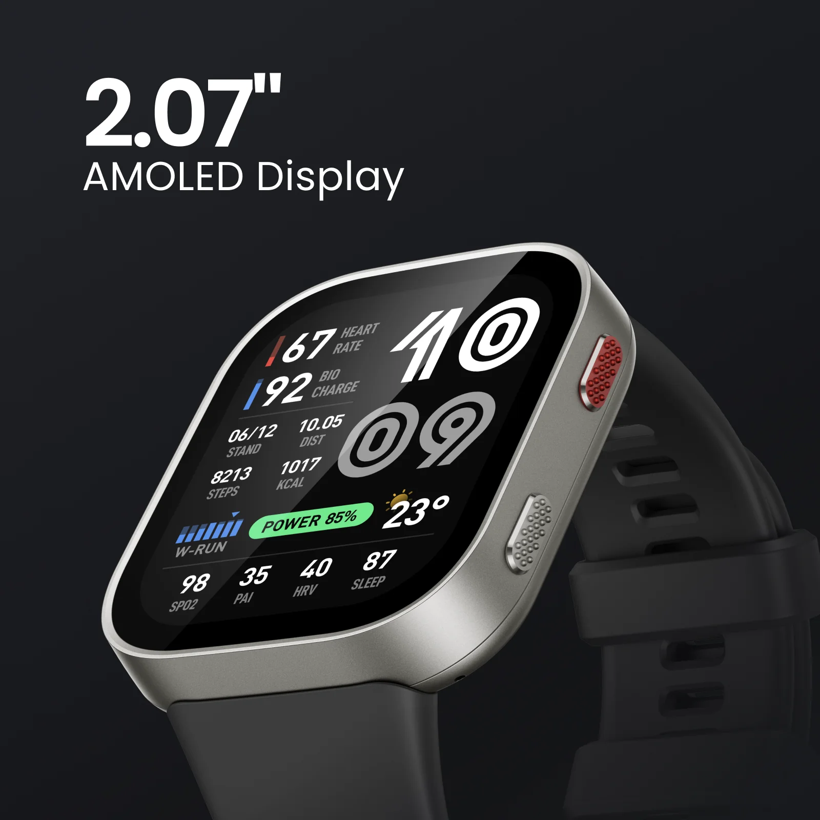 Amazfit Bip Max Smart Watch 2.07 Inch Amoled - Silver