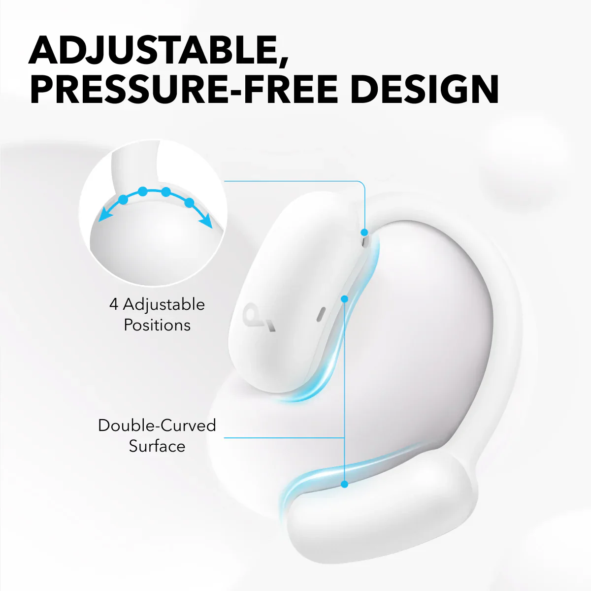 Anker Soundcore AeroFit 2 ホワイト Anker Soundcore Aerofit 2 (White) Wireless open-ear earbuds