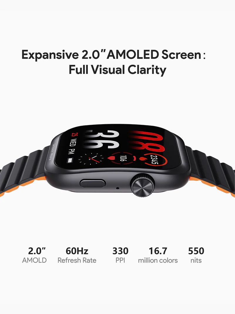 أوكي ساعة ذكية 1 ألترا بشاشة AMOLED مقاس 1.96 بوصة - أسود | SW-1U أوكي ساعة ذكية 1 ألترا بشاشة AMOLED مقاس 1.96 بوصة - أسود | SW-1U