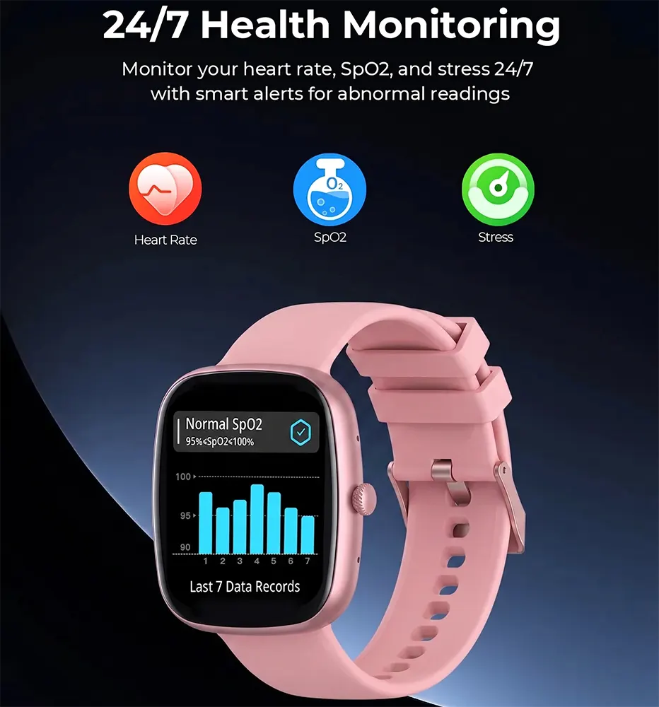 Aukey Smart Watch 2S 1.83 Inch TFT - Pink | SW-2S