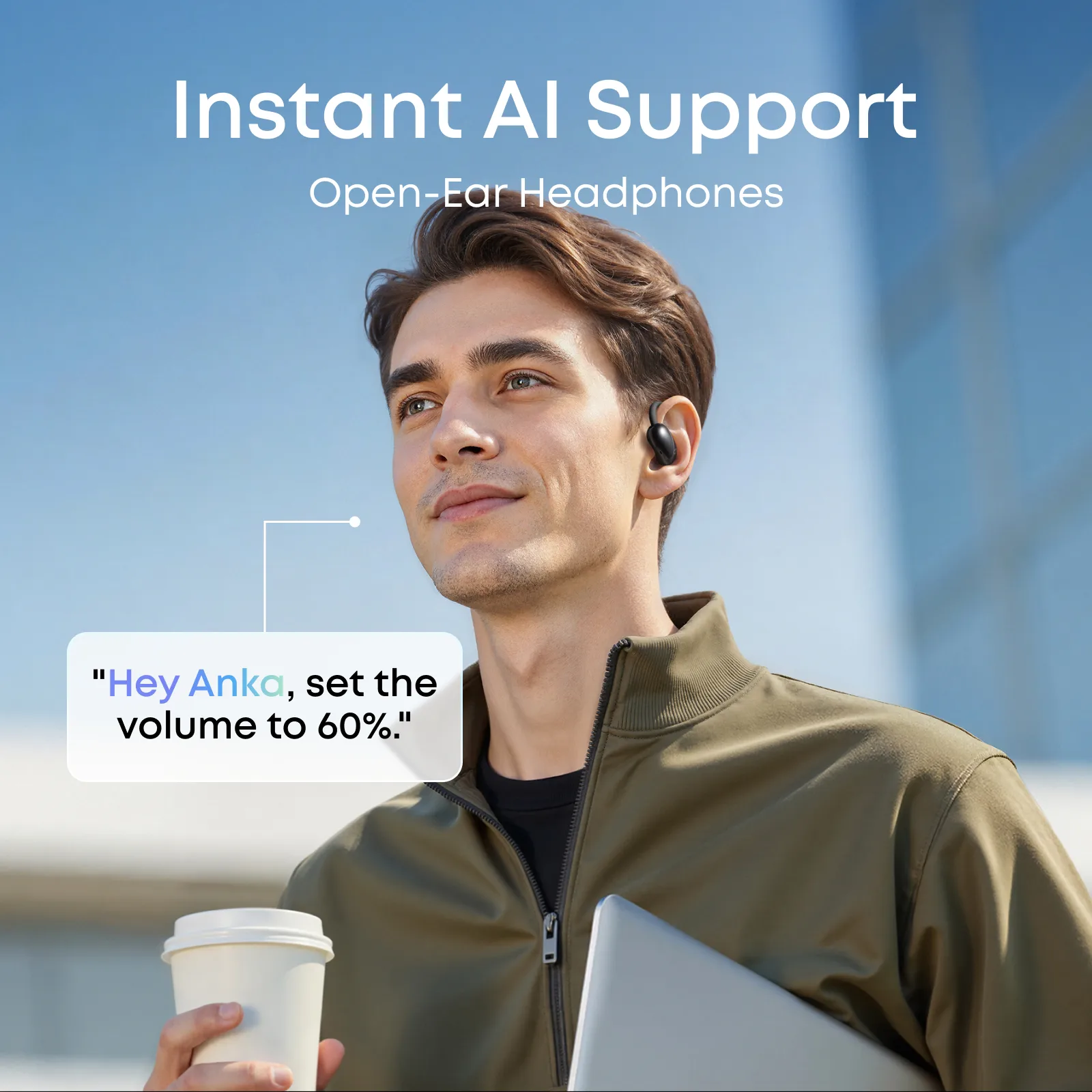 Anker Soundcore AeroFit 2 AI Open-Ear Earbuds - Black Anker Soundcore AeroFit 2 AI Open-Ear Earbuds - Black