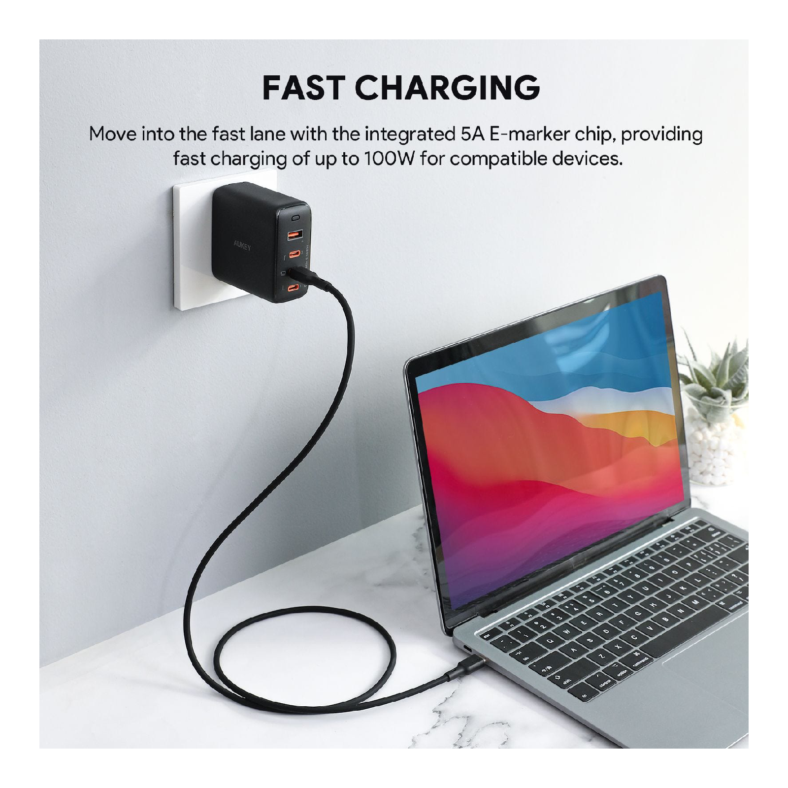 أوكي سيركلت بلينك كابل USB-C إلى USB-C بقدرة 100 واط بطول 1 متر - أسود | CB-SCC101-BK أوكي سيركلت بلينك كابل USB-C إلى USB-C بقدرة 100 واط بطول 1 متر - أسود | CB-SCC101-BK