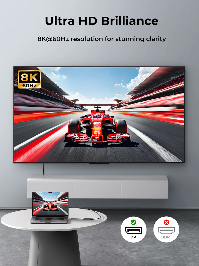 أوكي محول USB-C إلى DisplayPort - رمادي | UH-D01 أوكي محول USB-C إلى DisplayPort - رمادي | UH-D01