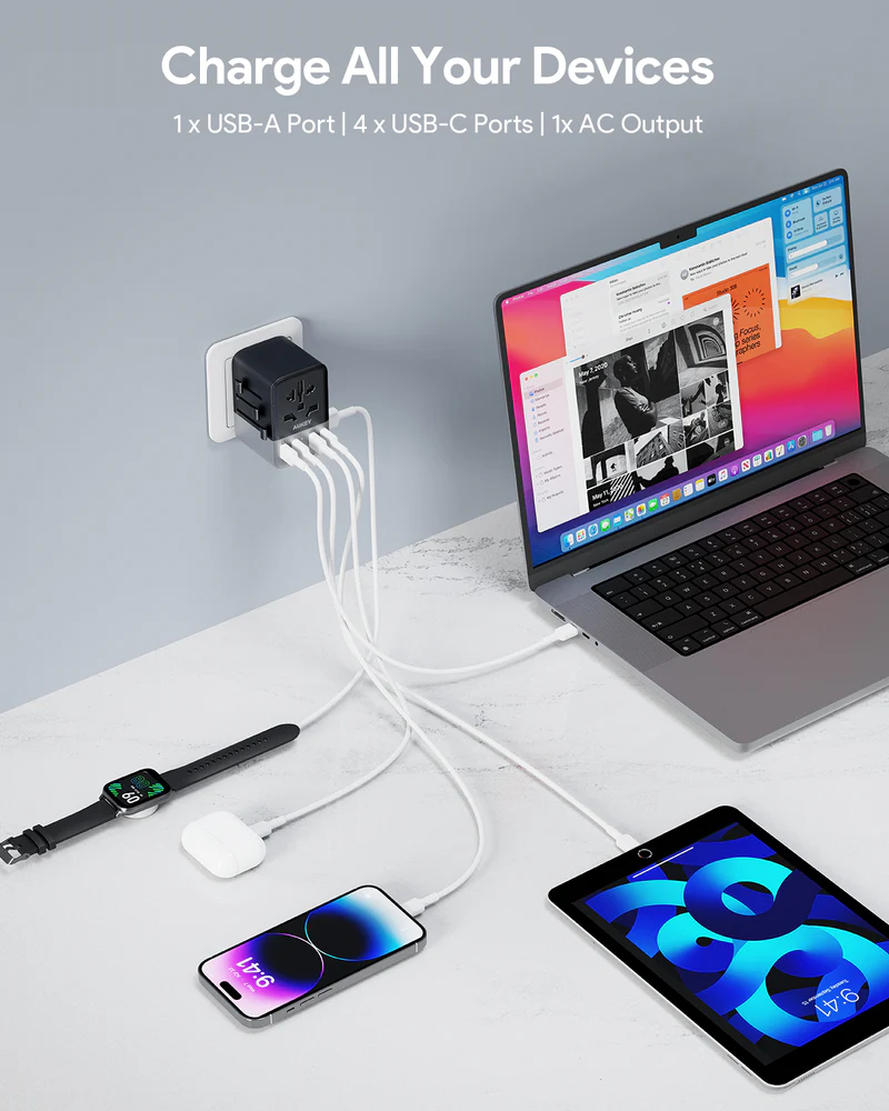 Aukey 65W GaN Universal Adapter - Black | PA-TA08A
