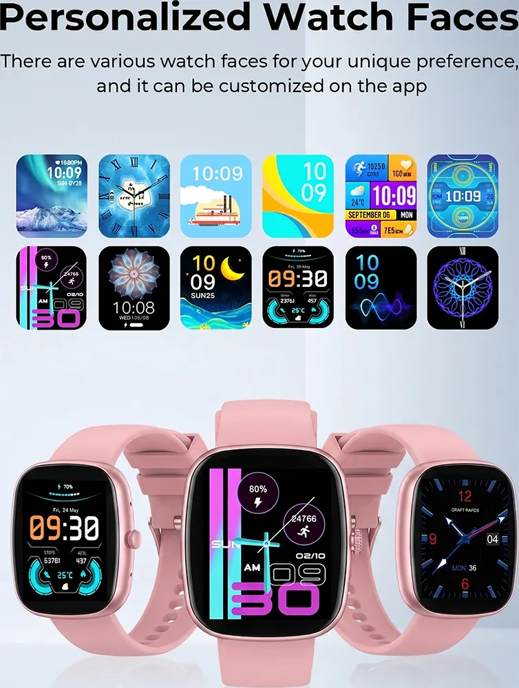 Aukey Smart Watch 2S 1.83 Inch TFT - Pink | SW-2S