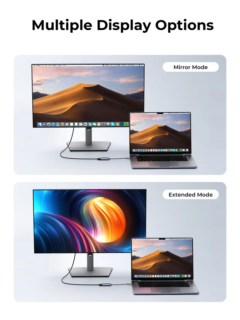 أوكي محول USB-C إلى DisplayPort - رمادي | UH-D01 أوكي محول USB-C إلى DisplayPort - رمادي | UH-D01