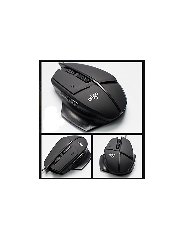 AIGO Q38 Wired Gaming Mouse - Black