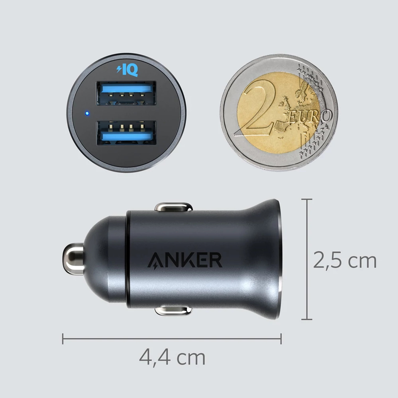 Anker PowerDrive II Alloy, Black Anker PowerDrive II Alloy, Black