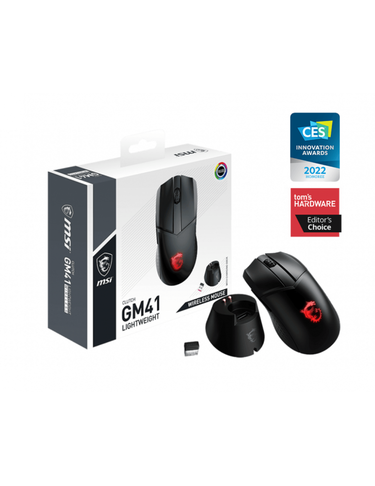 MSI Clutch GM41 LightWeight Wireless - Black