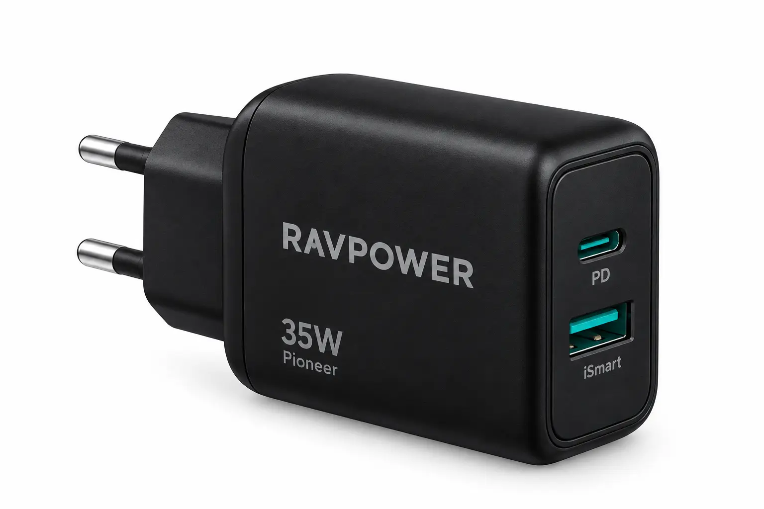 RavPower Pioneer Wall Charger 35W PD 2-Port - Black | RP-PC1046
