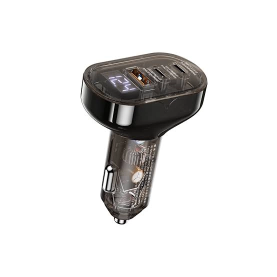Remax Fast Car Charger 72W with Digital Display 3 Port PD+QC - Black | RCC351