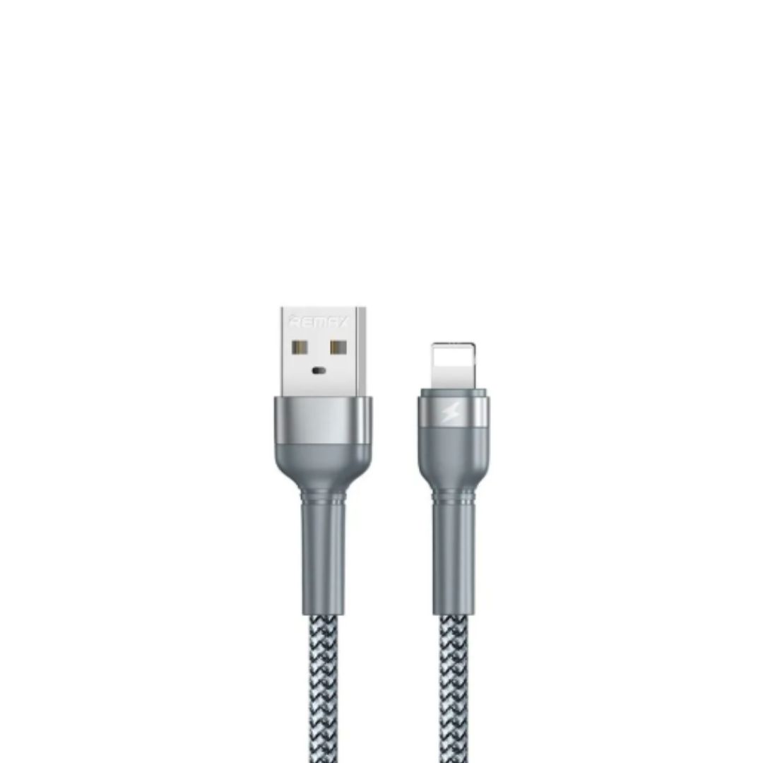 Remax USB-A to Lightning Jany Series Aluminum Alloy Braided Cable - Silver | RC-124i