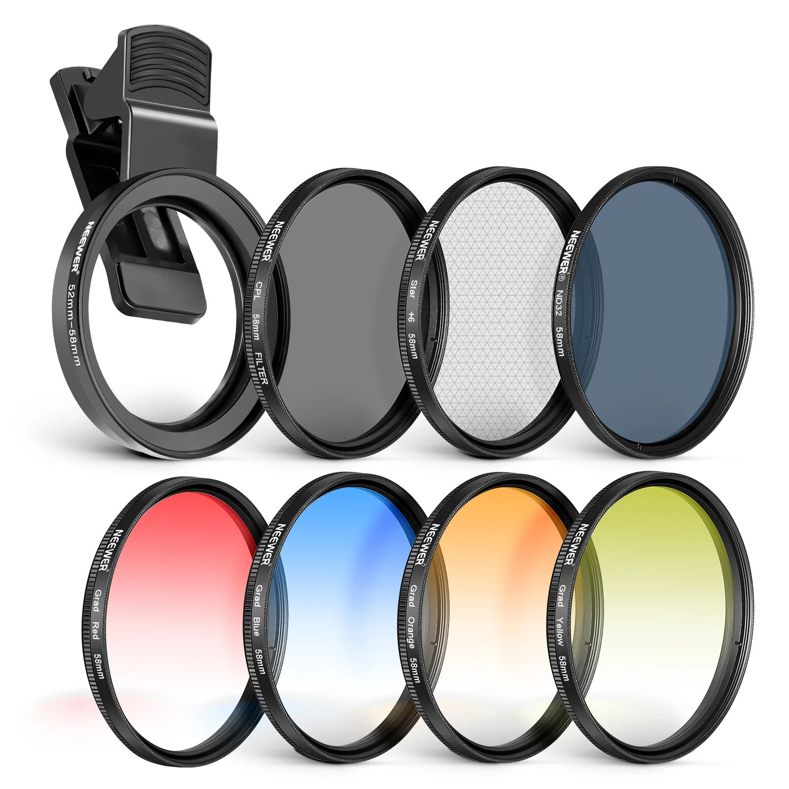 Neewer Clip-On Phone Lens Filter Kit (67mm)