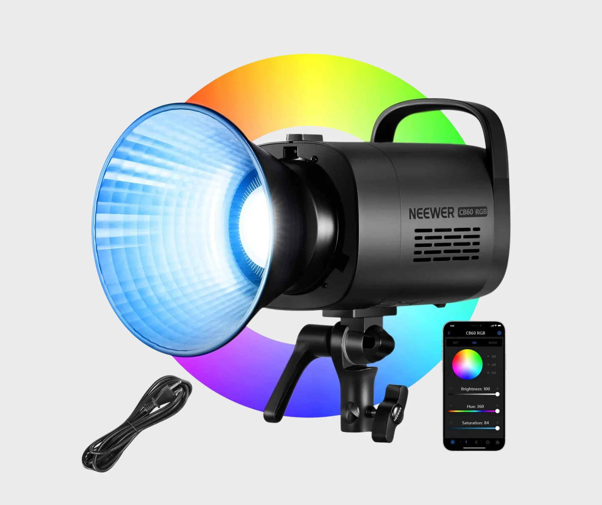 NEEWER RGB CB60C 70W CRI 97+ LED Video Light