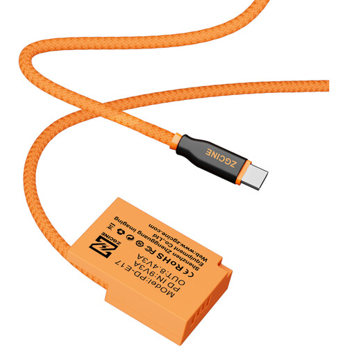 ZGCINE USB-C to LP-E17 Braided Dummy Battery Cable (23.6") ZGCINE USB-C to LP-E17 Braided Dummy Battery Cable (23.6")