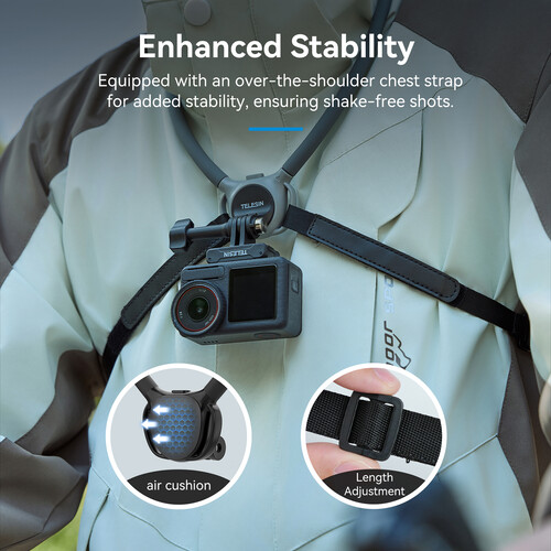 Telesin Neck Holder with Magnetic Phone Holder (Grey) P2-HNB-02-GY Telesin Neck Holder with Magnetic Phone Holder (Grey) P2-HNB-02-GY