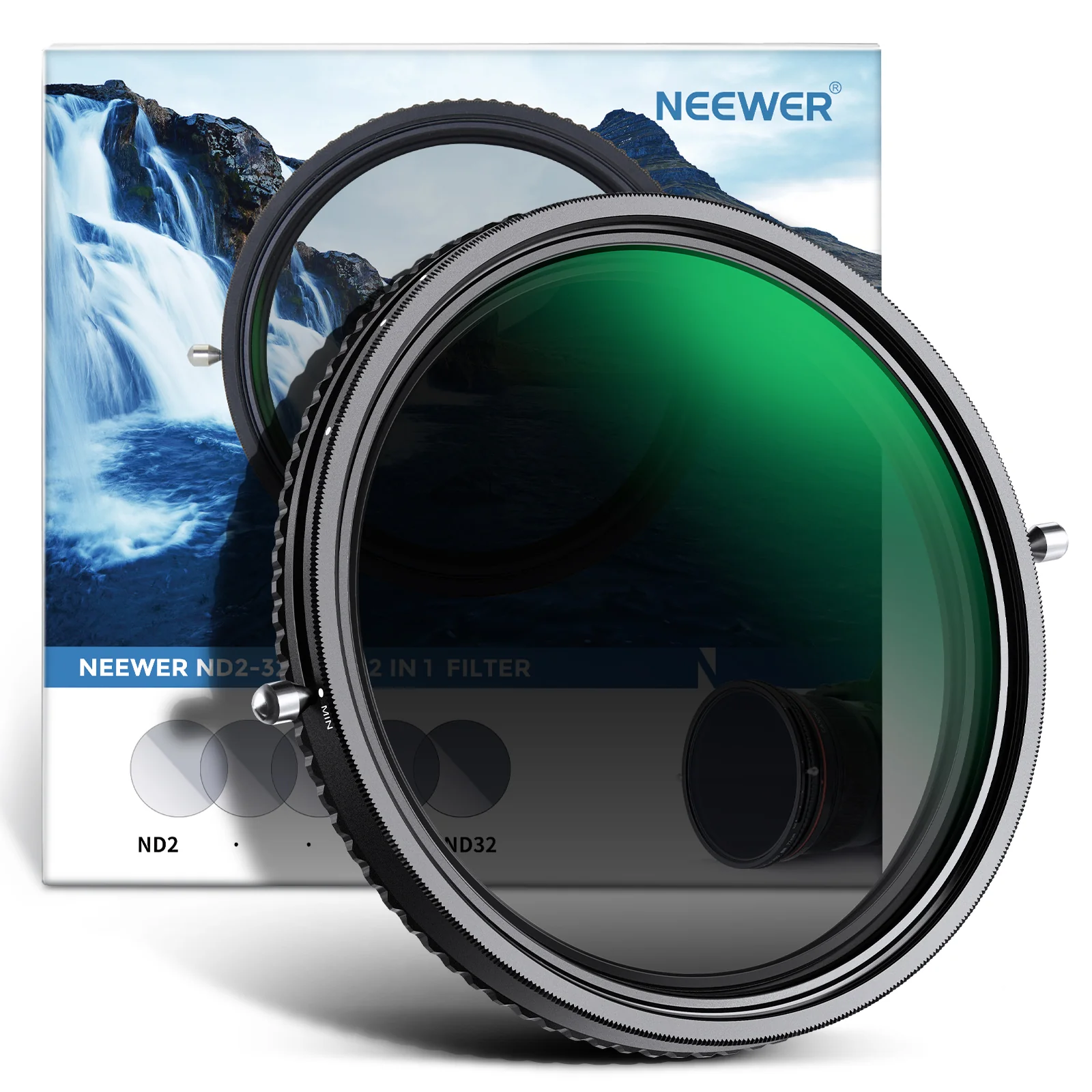 NEEWER 82mm in Variable ND Filter ND2–ND32 CPL Filter