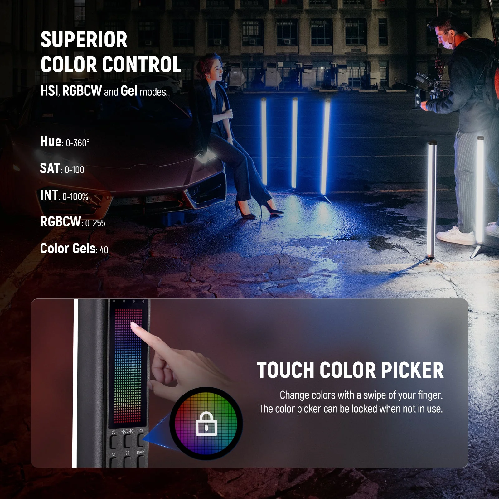 NEEWER TL60 20W RGB Tube Light Stick
